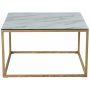 Link soffbord med marmorerat glas - 75 x75 cm + Flckborttagare fr mbler