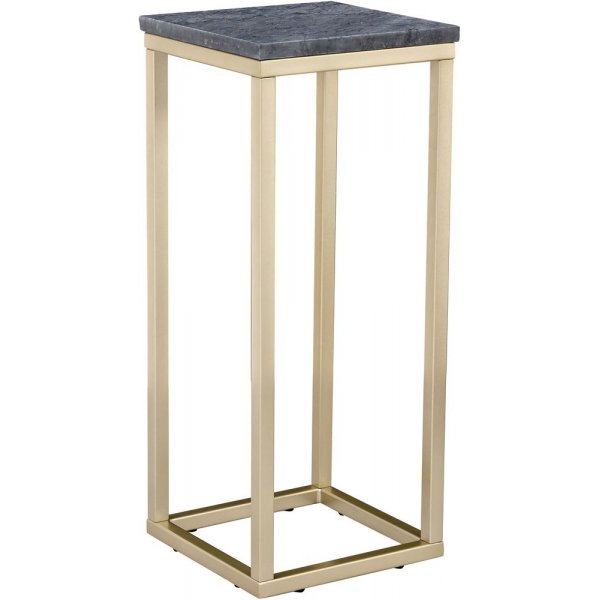 Accent piedestal 27 - Gr marmor / Mssingsfrgat underrede