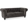 Chesterfield Montgomery 3-sits soffa - Gr sammet