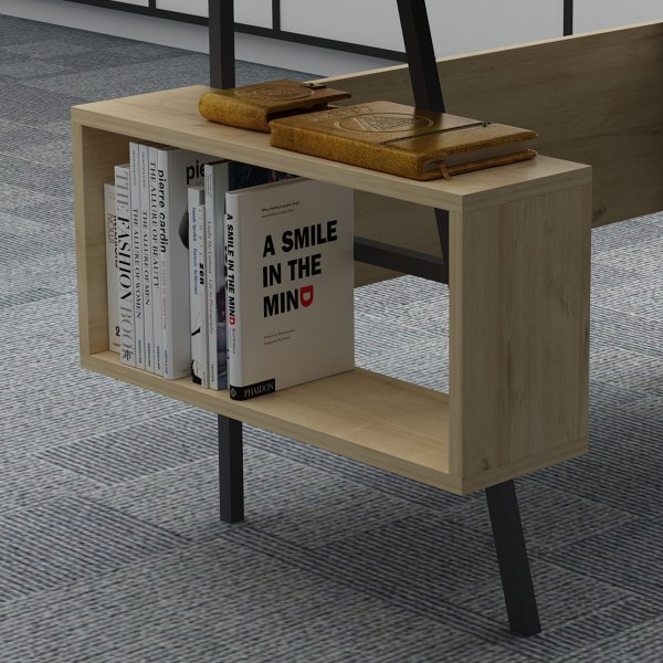 Iommi skrivbord 120x60 cm - Antracit/ek Iommi skrivbord 120x60 cm - Antracit/ek