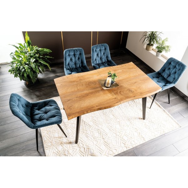 Table  manger Fresno 150-210 cm - Chne artisanal/noir