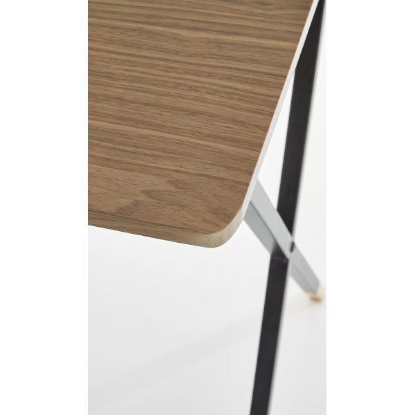 Lachlan skrivbord 90 x 50 cm - Valnöt/Svart/Mässing Lachlan skrivbord 90 x 50 cm - Valnöt/Svart/Mässing