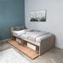 Newra enkelsng 190 x 90 cm - Furu/beige