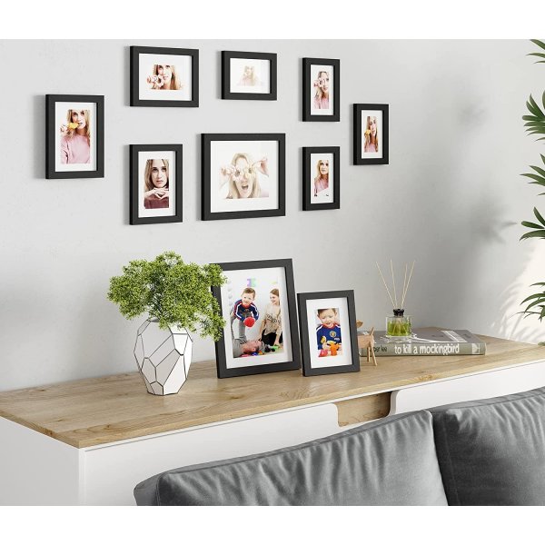 Jasmina fotoram, 10 st - Svart