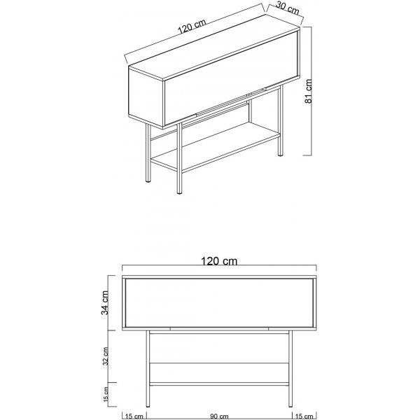 Table de soulagement de force - Noir/blanc Table de soulagement de force - Noir/blanc