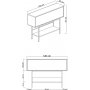 Force avlastningsbord - Svart/vit