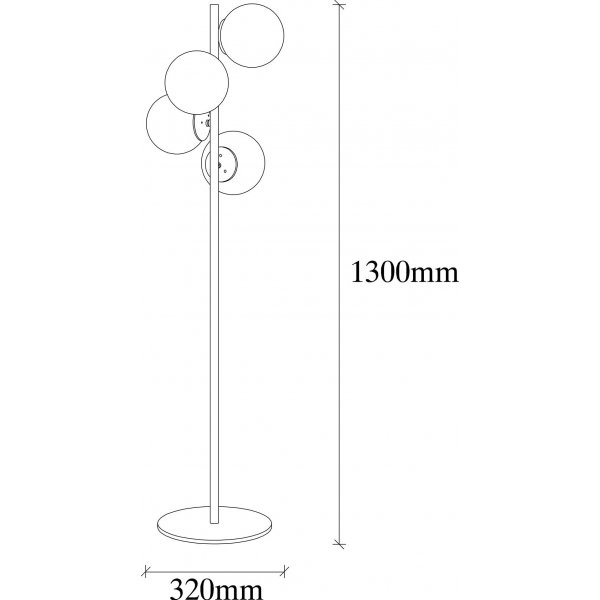 Lampadaire Fas opale - Noir Lampadaire Fas opale - Noir