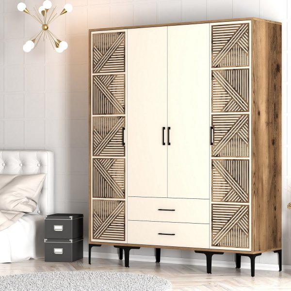 Armoire Kumsal 11 Noyer/crème Armoire Kumsal 11 Noyer/crème