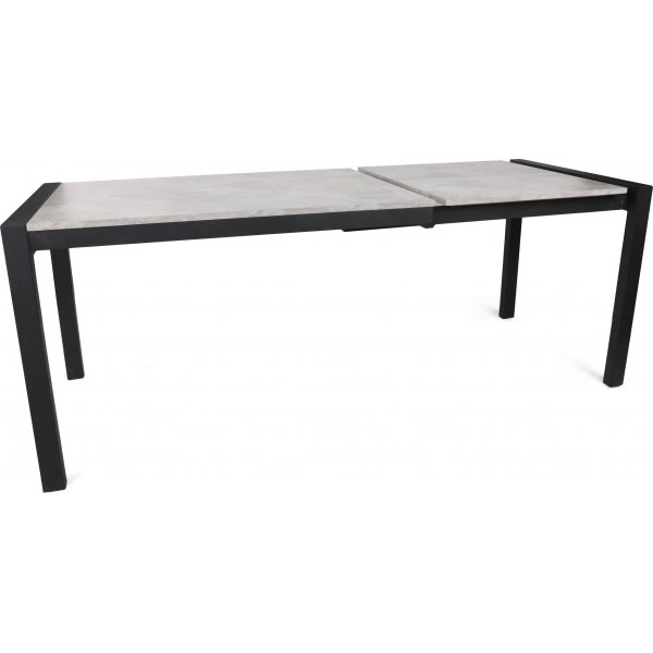 Table à manger Silva 120-187 x 74 cm - Vison/noir Table à manger Silva 120-187 x 74 cm - Vison/noir