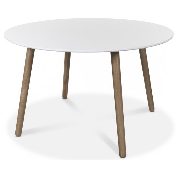 Rosvik matgrupp Runt bord vit/ek med 4 st Moon stolar Rosvik matgrupp Runt bord vit/ek med 4 st Moon stolar