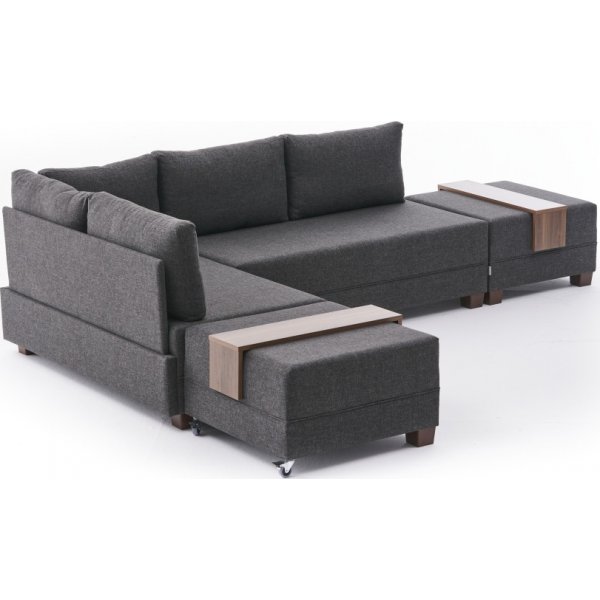 Fly canapé d'angle gauche - Anthracite Fly canapé d'angle gauche - Anthracite