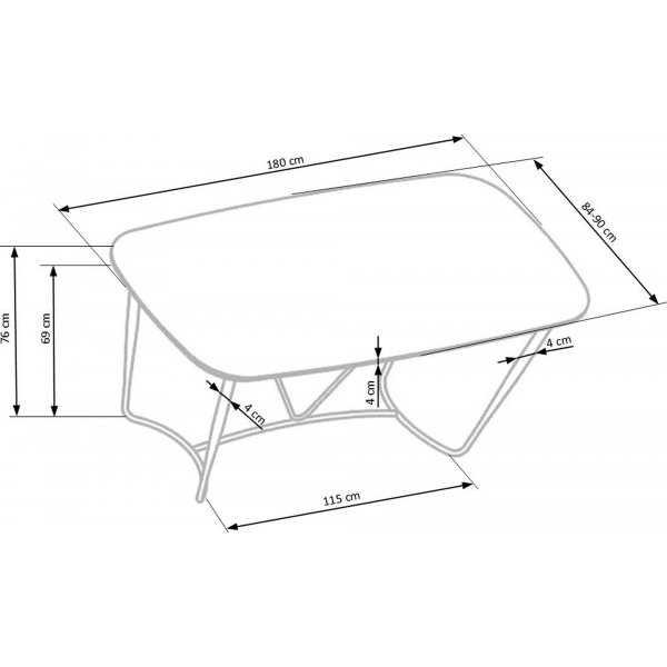Table à manger Agricola 180 x 90 cm - Noyer Table à manger Agricola 180 x 90 cm - Noyer