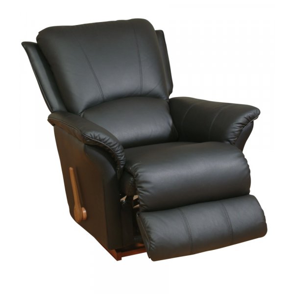 Lazboy Martini reclinerftlj i skinn - Svart/krsbrstr