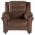 Fauteuil Vera en microfibre marron