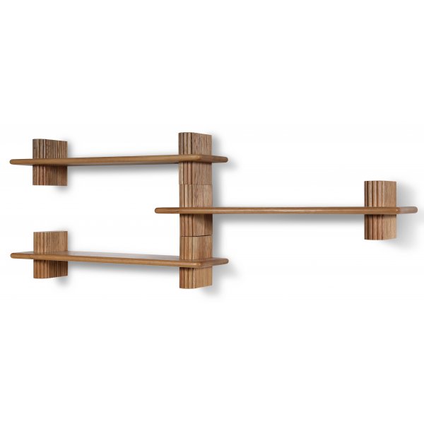 Posh byggbar 3x vägghylla i ek Posh byggbar 3x vägghylla i ek