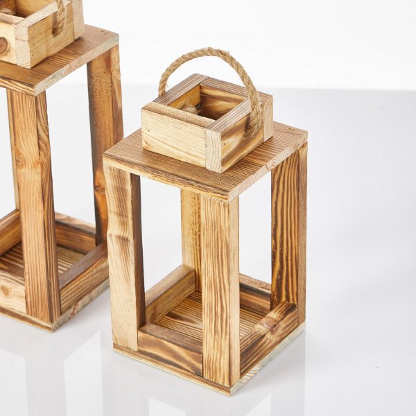 Lanternes à bougies doubles - Nature Lanternes à bougies doubles - Nature