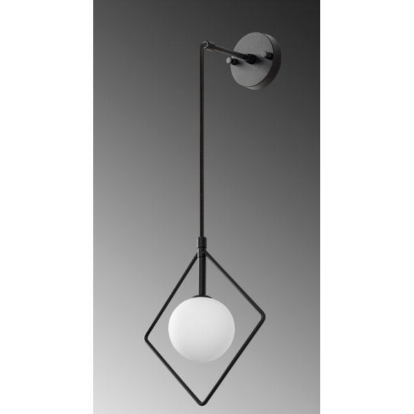 Geometry wandlamp 11120 - Zwart/wit