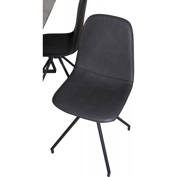 Bridge snurrbar matstol - Svart PU Bridge snurrbar matstol - Svart PU