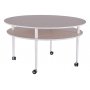 Casper soffbord runt 90 cm - Vit / ljus ek