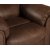 Fauteuil Vera en microfibre marron