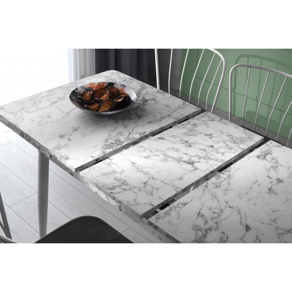 Anya matbord 120 cm - Vit marmor Anya matbord 120 cm - Vit marmor