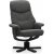 Fauteuil pivotant Bremen avec repose-pieds - Gris