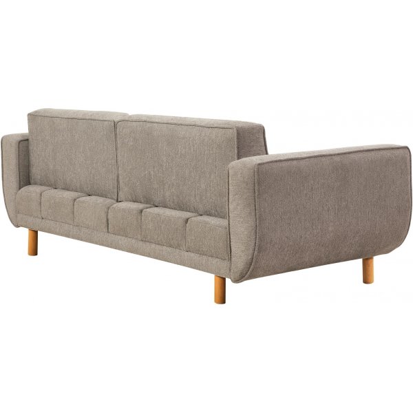 Canapé lit Berjer 3 places - Gris/chêne Canapé lit Berjer 3 places - Gris/chêne