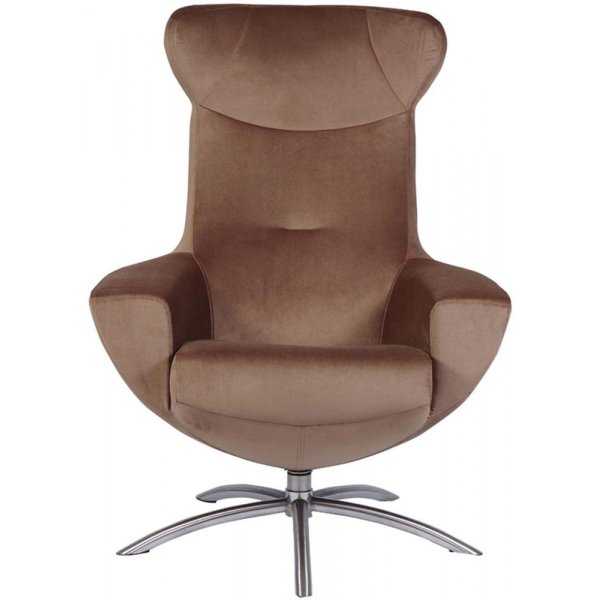 Hjellegjerde Baloo fåtölj - Brun/borstat stål Hjellegjerde Baloo fåtölj - Brun/borstat stål