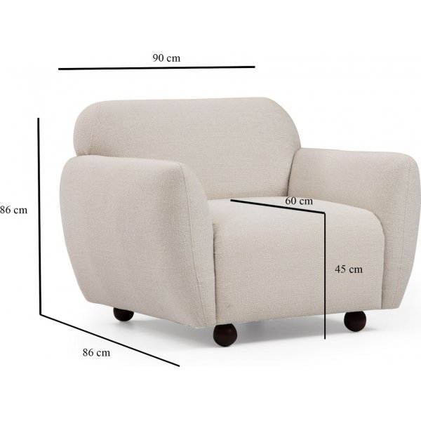 Eddy fåtölj - Vit Eddy fåtölj - Vit