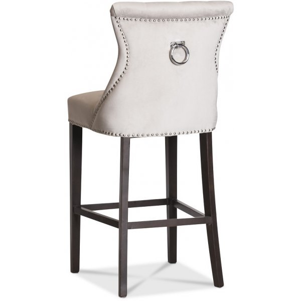 Tuva Denise barstol med handtag - Gråbeige sammet Tuva Denise barstol med handtag - Gråbeige sammet