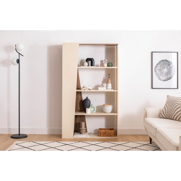 Bibliothque Clark - Noyer/beige
