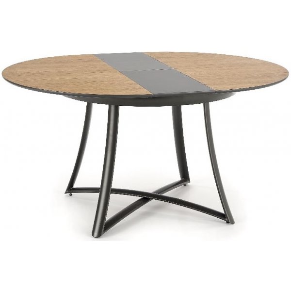 Colton runt frlngningbart matbord 118-148 cm - Ek/svart