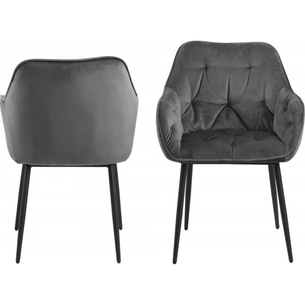 Fauteuil Brooke - Gris/noir