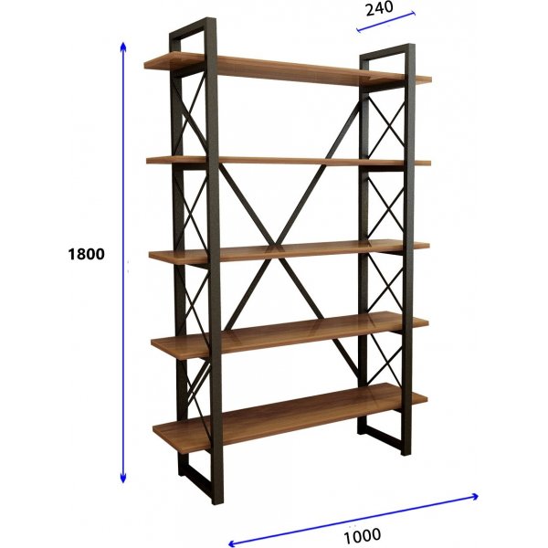 Bibliothque Nero - Noyer/noir