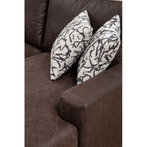 Braga u-soffa vnster - Brun