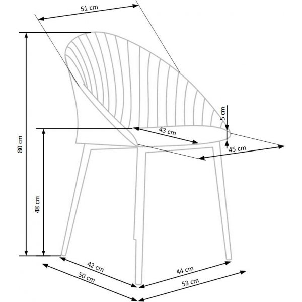Chaise de salle à manger Cadeira 357 - Gris Chaise de salle à manger Cadeira 357 - Gris