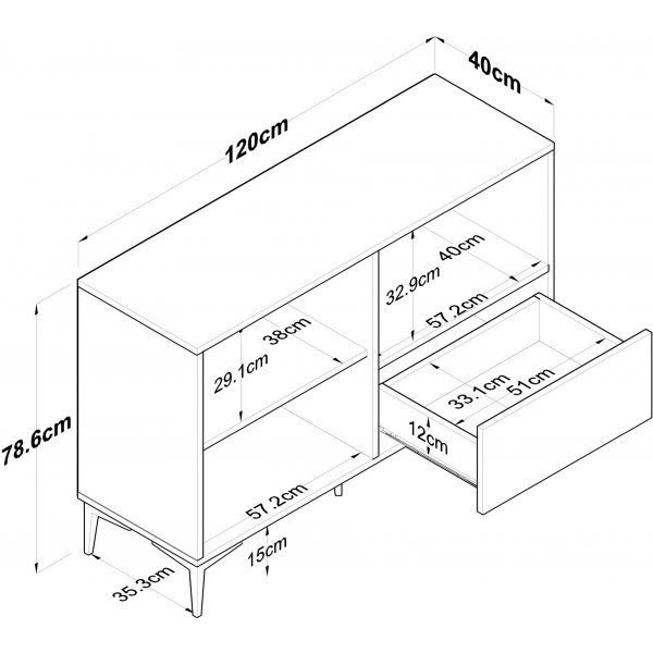 Meuble de cuisine Jericho 161 - Blanc/noyer Meuble de cuisine Jericho 161 - Blanc/noyer