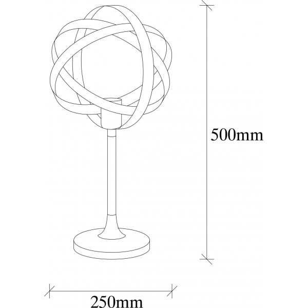 Gezegen bordslampa - Guld/svart