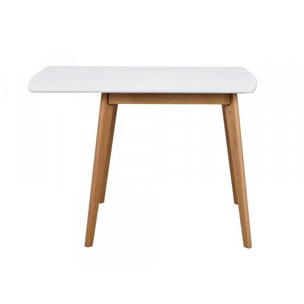 Orson klaffbord 80x80 cm + 30 cm - Vit/ek Orson klaffbord 80x80 cm + 30 cm - Vit/ek