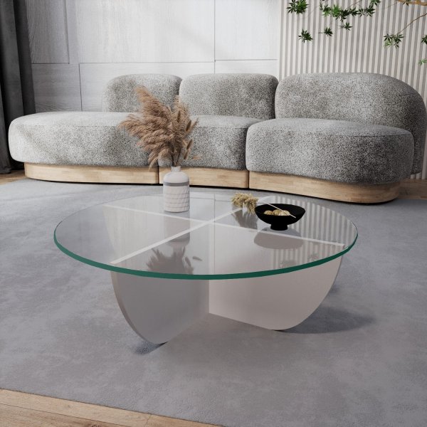 Table basse Lily Ø90 cm - Blanc Table basse Lily Ø90 cm - Blanc