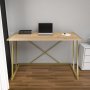 Adelaide bureau 114 x 60 cm - Goud/eiken