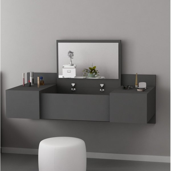 Zakkum kaptafel 100 x 39 cm - Antraciet