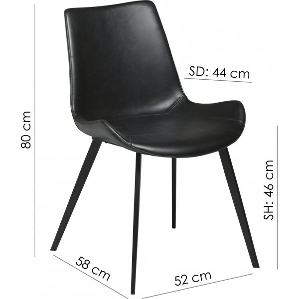 Hype matstol - Svart PU Hype matstol - Svart PU