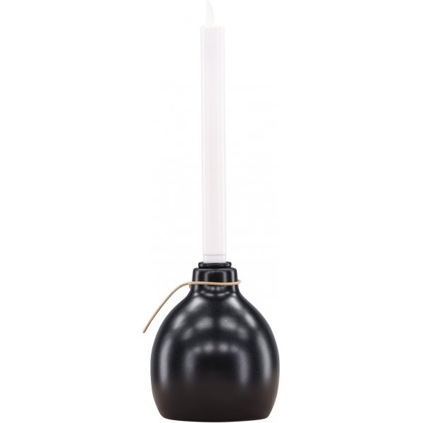 Bougeoir LED Ulricehamn 32 x 12 cm - Noir/Blanc