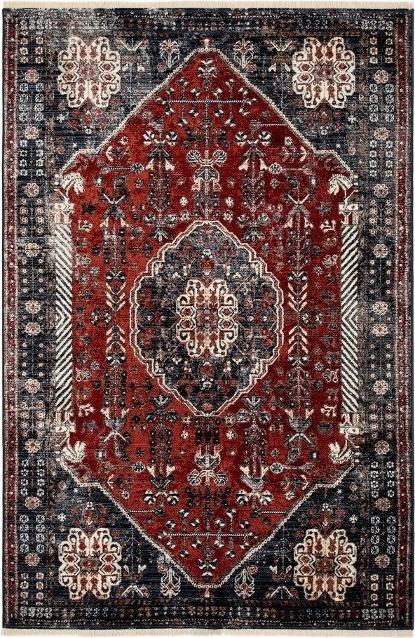Laura Tabriz Röd/Blå - 240x315 cm - Maskinvävda mattor, Mattor