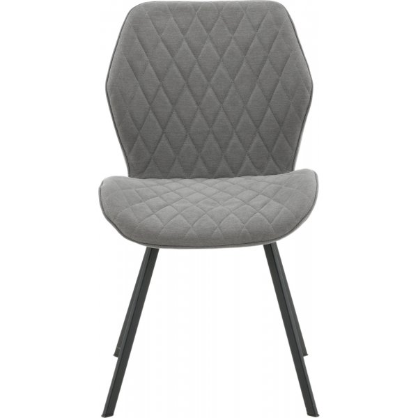 Chaise de salle  manger Greta - Tissu gris