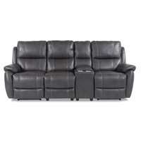 Enjoy Hollywood El-Reclinersoffa (Biosoffa) 3-sits med konsoll höger - Grått Ecoläder Enjoy Hollywood El-Reclinersoffa (Biosoffa) 3-sits med konsoll höger - Grått Ecoläder