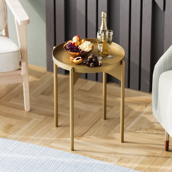 Vela soffbord Ø44 cm - Guld Vela soffbord Ø44 cm - Guld