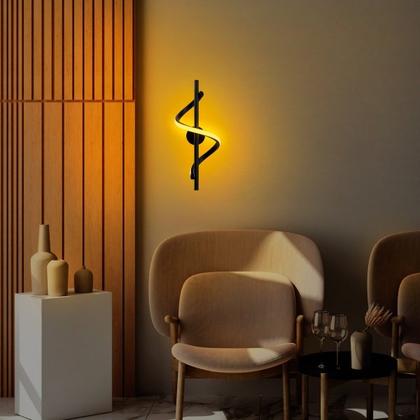 Makena wandlamp - Zwart