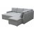 Canap lit Dream gris avec canap d'angle rangement